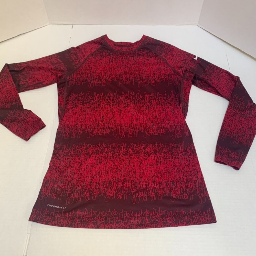 Nike Therma Fit Red and Black Womens Size Large Top